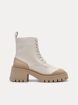 Beige Women's Pedro Berlin Ankle Boots | QOABSN-725