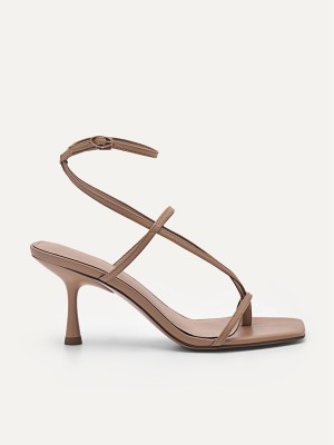 Beige Women's Pedro Jatte Heels Sandals | LGXOFM-563