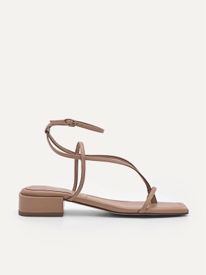 Beige Women's Pedro Jatte Strappy Sandals | JHDSVL-513