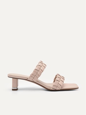 Beige Women's Pedro Palma Heels Sandals | NXPOIA-513