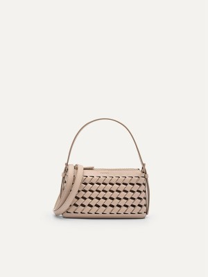 Beige Women's Pedro Palma Woven Pouches | QBDGTF-041