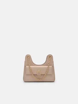 Beige Women's Pedro Porto Shoulder Bags | WXCFHM-542