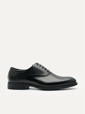 Black Men's Pedro Altitude Lightweight Leather Oxford Shoes | DSJFWL-983