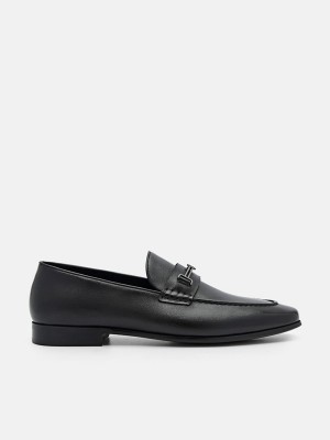 Black Men's Pedro Anthony Leather Loafers | TEAZBH-908