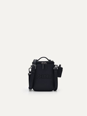 Black Men's Pedro Cadet Mini Sling Bag | SGLIDN-391