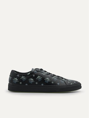 Black Men's Pedro Disney Ridge Court Sneakers | ZWHPUE-602