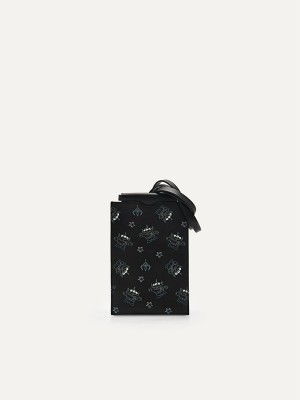 Black Men's Pedro Disney Trip Phone Pouches | ATBDML-041