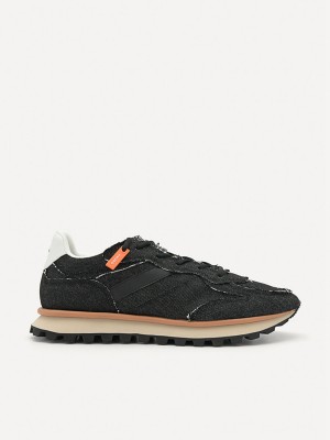 Black Men's Pedro Harlin Sneakers | LNSVKP-214