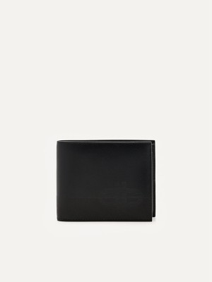 Black Men's Pedro Icon Leather with Insert Bifold Wallet | KBPGVM-067