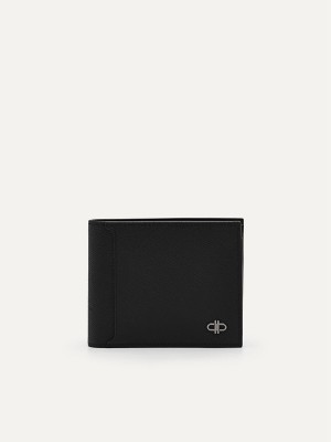 Black Men's Pedro Icon Leather with Insert Bifold Wallet | XUPBLW-057