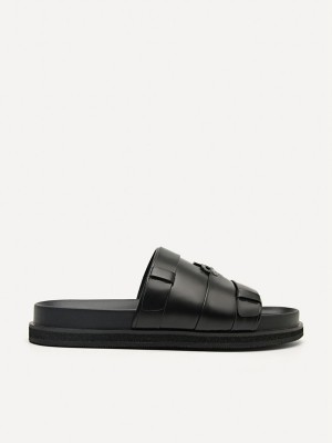 Black Men's Pedro Icon Slides | GUTRYE-158