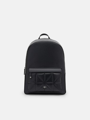 Black Men's Pedro Icon in Pixel Backpacks | MIACFK-563