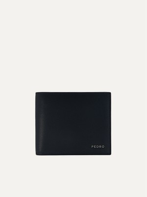 Black Men's Pedro Leather with Coin Bifold Wallet | ZHXBVS-643