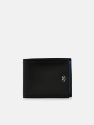 Black Men's Pedro Leather with Insert Bifold Wallet | UWOSVB-072