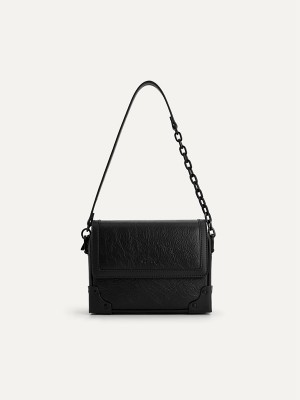 Black Men's Pedro Norton Boxy Sling Bag | KURQSO-095