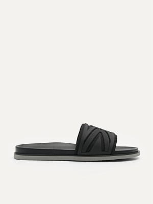 Black Men's Pedro Nova Slides | TGSHZB-728