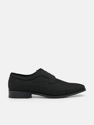 Black Men's Pedro Nylon Derby Shoes | UZYDJI-954