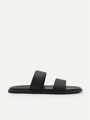 Black Men's Pedro Pascal Slides | ZYWEFJ-817