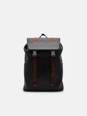 Black Men's Pedro Rigby Backpacks | PYJILK-862