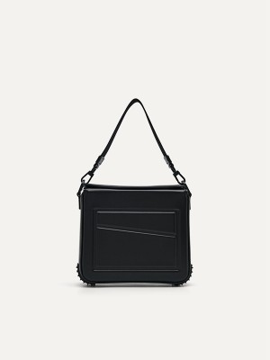 Black Men's Pedro Square Sling Bag | YDOURJ-568