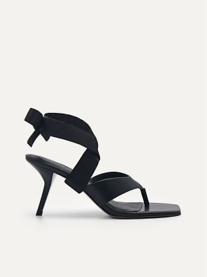 Black Women's Pedro Carolyn Heels Sandals | DHGJMO-154