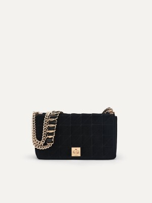 Black Women's Pedro Celeste Shoulder Bags | YLZQPU-642