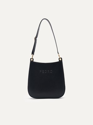 Black Women's Pedro Curved Hobo Bag | VYAPSB-796