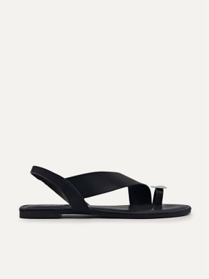 Black Women's Pedro Demi Toe Loop Sandals | INEARV-143