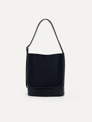 Black Women's Pedro Ensembles Hobo Bag | MNECKH-597