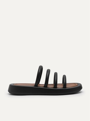 Black Women's Pedro Fava Sandals | VFWIZM-634