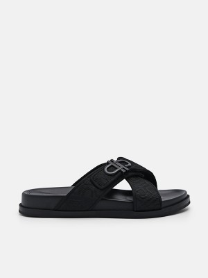 Black Women's Pedro Icon Cross Sandals | APHYIF-987