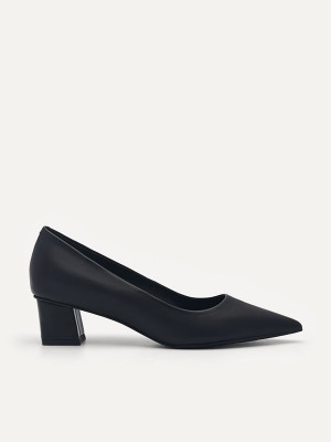 Black Women's Pedro Ines Leather Pumps | URQXDN-503