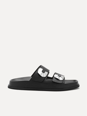 Black Women's Pedro Iris Strap Sandals | TCRBOU-268