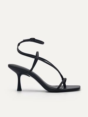 Black Women's Pedro Jatte Heels Sandals | VDZRHA-926