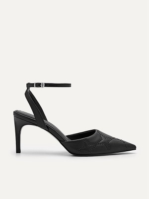 Black Women's Pedro Joan Leather Pumps | ORQDIN-381