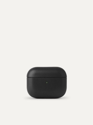 Black Women's Pedro Leather Airpods Pro Cases | GTEBXF-092