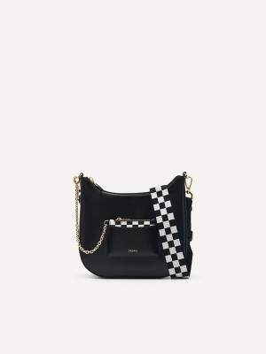 Black Women's Pedro Linf BRIke Shoulder Bags | EWHSOB-397