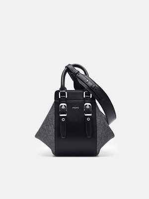 Black Women's Pedro Mara Geometric Handbag | YQORGK-714