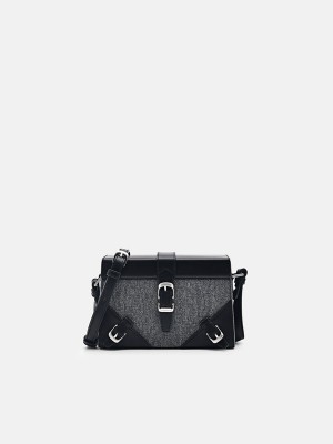 Black Women's Pedro Mara Mini Shoulder Bags | RXHFVQ-405