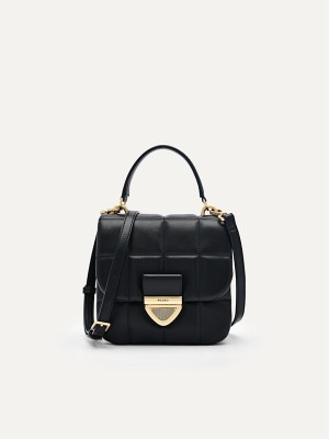 Black Women's Pedro Mini Quilted Shoulder Bags | GWUTOL-183