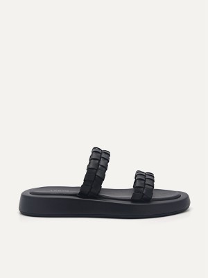 Black Women's Pedro Palma Woven Sandals | DTKSJU-289