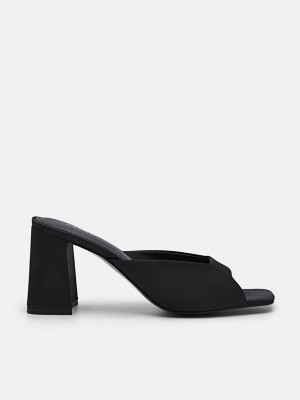 Black Women's Pedro Peggy Heels Sandals | JDLAEB-762