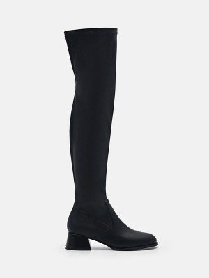 Black Women's Pedro Poppy Thigh High Boots | FHSROA-478