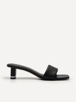 Black Women's Pedro Porto Heels Sandals | QOTMBW-721