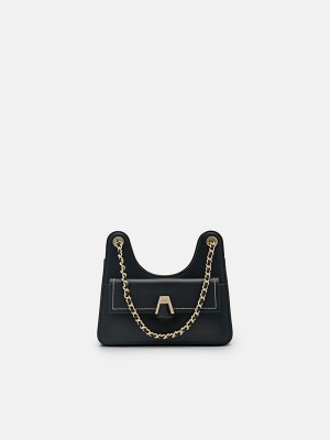 Black Women's Pedro Porto Shoulder Bags | PMZFQS-789