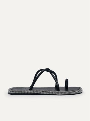 Black Women's Pedro Rina Strappy Sandals | DSFXBQ-701