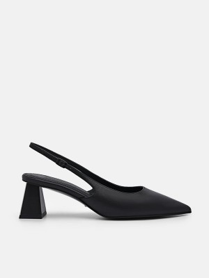 Black Women's Pedro Studio Aly Leather Pumps | BPOTKV-824