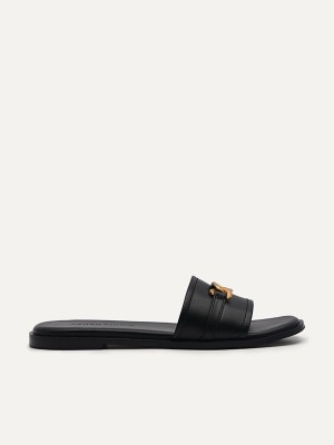 Black Women's Pedro Studio Jeanne Flats | ZSVRWX-820