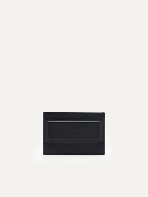 Black Women's Pedro Studio Leather Card Holder | ELMOWJ-162