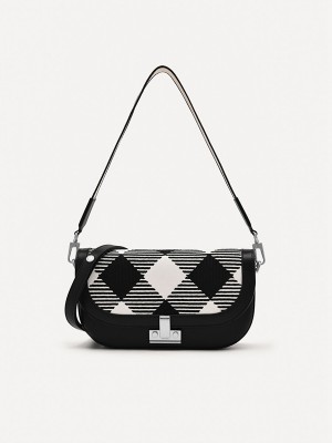 Black Women's Pedro Studio Millie Woven Shoulder Bags | JWXGCP-158